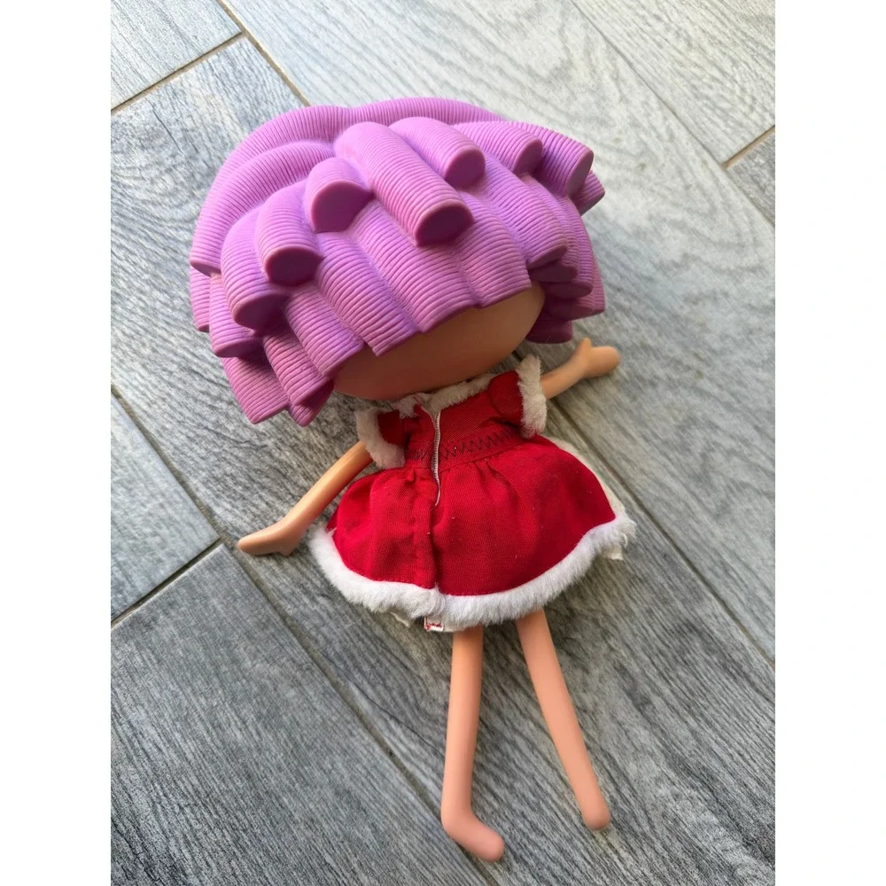 Lalaloopsy Pillow Featherbed Doll Purple Curly Hair Party Dress Button Eyes 2009